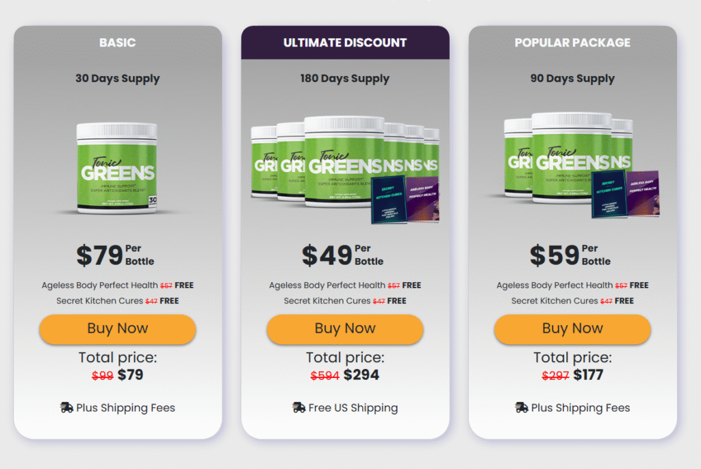 Tonic greens supplement price