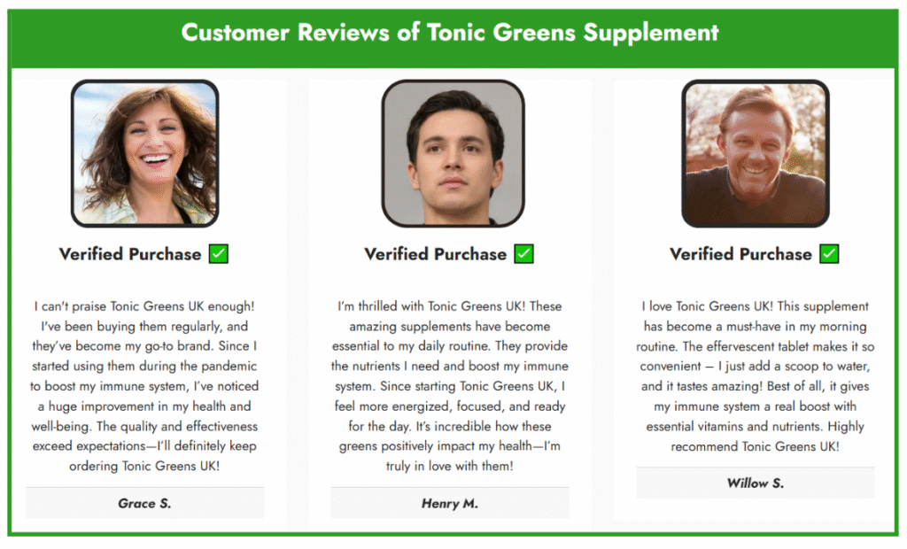 Tonic Greens reviews