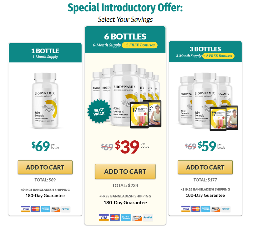 Joint Genesis price and bundle offer on from official website