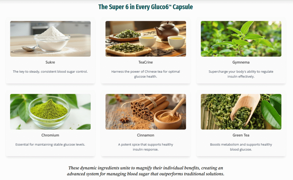 Gluco6 natural ingredients