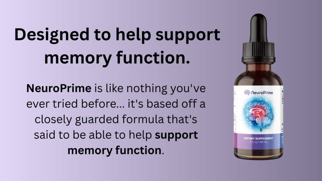NeuroPrime designed to help support memory function