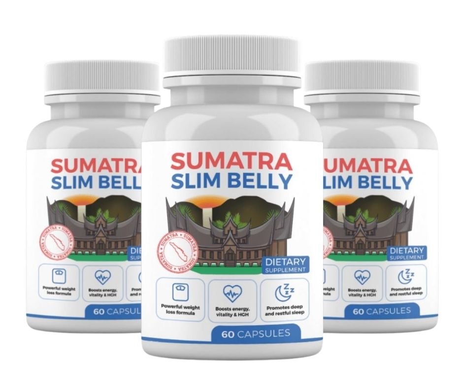 Three bottles of Sumatra Tonic Slim Belly Dietary Supplement (60 capsules each