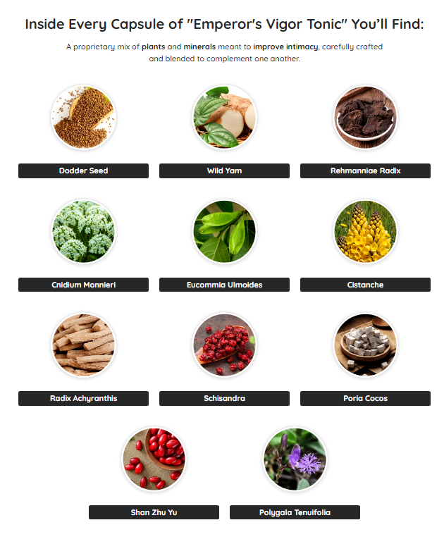Emperor's Vigor Tonic ingredients