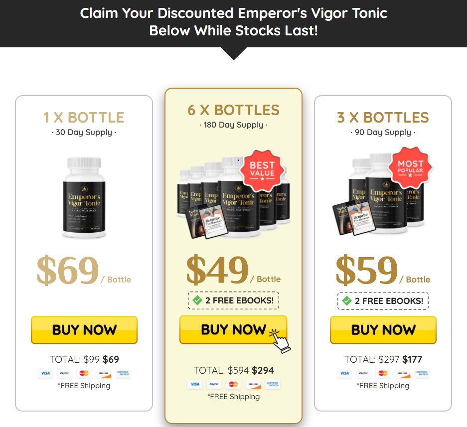 Emperor's Vigor Tonic price and official discounts
