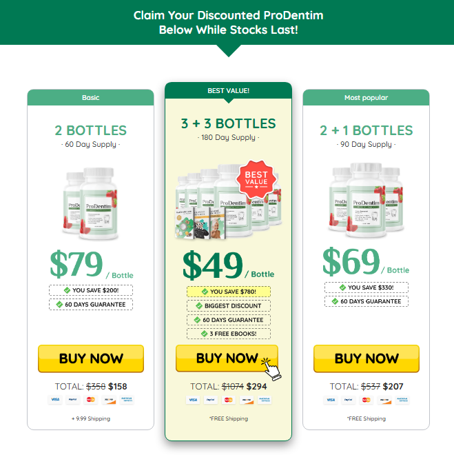 ProDentim price and bundle offers