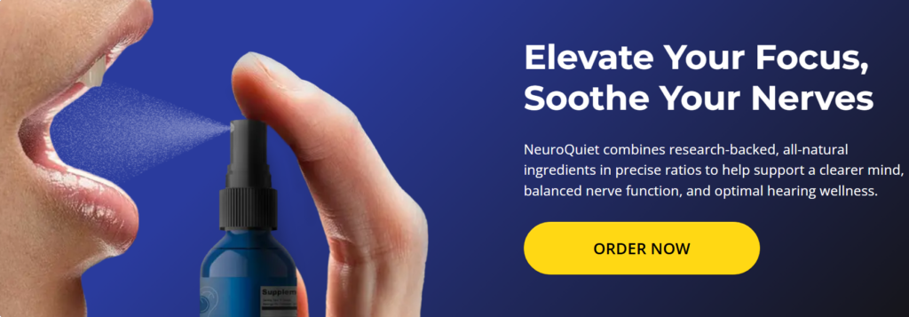NeuroQuiet auditory support supplement for ear ringing and improved mental clarity.