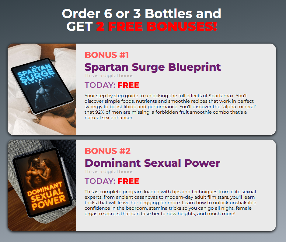 Spartamax bonuses