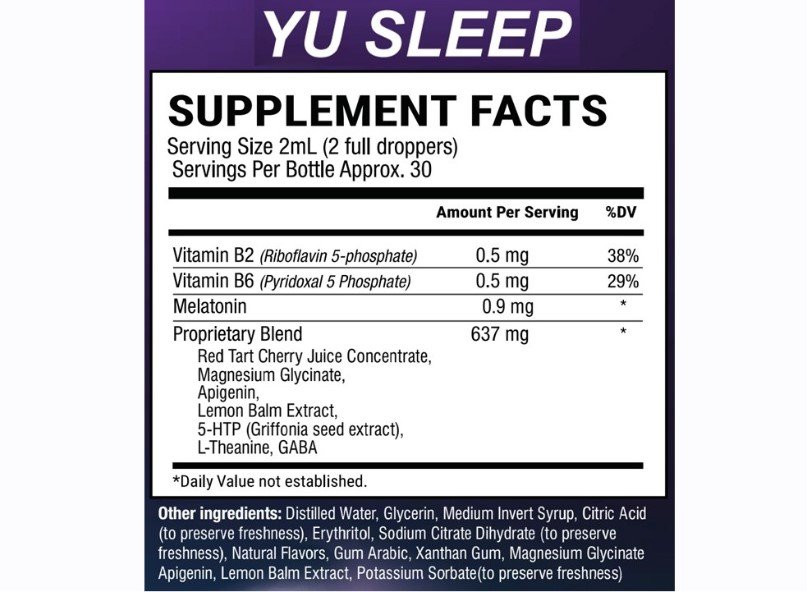 Yu Sleep Ingredients: A Comprehensive Analysis Backed by Science