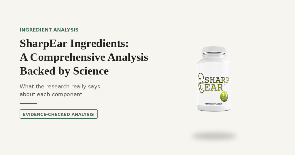 SharpEar Ingredients: A Comprehensive Analysis Backed by Science
